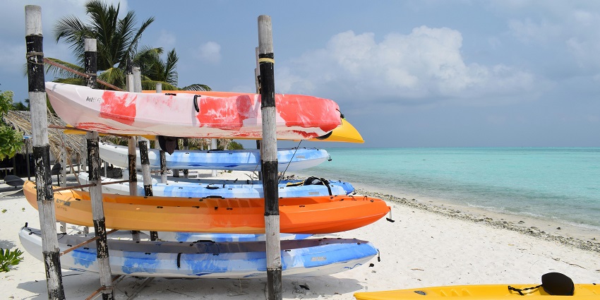 An image of the boat race on Minicoy Festival - one of the festivals in Lakshadweep.