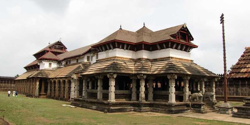 The Moodabidri Jain Temples, an ancient Jain architecture, intricately carved and spiritual.