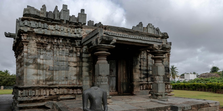 A view of the iconic Mookambika Temple exuding historical significance and rustic allure.