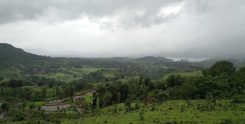 A picture of Matheran hill station with lush greenery, highlighting its natural beauty.