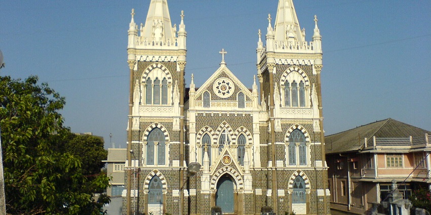 The famous church of Mount Mary, a very popular place and religious site for people.