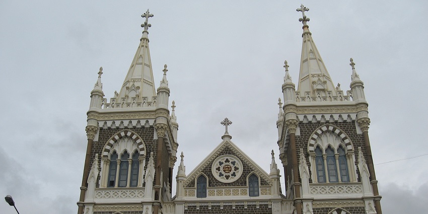 A photo of Mount Mary Church, one of the places to visit near Juhu Beach, Mumbai.