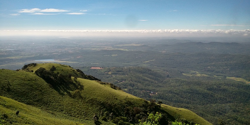 View of lush hills and valleys, a must-see among places to visit near Chikmagalur
