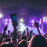 A vibrant shot of people enjoying one of Mumbai's music festivals.