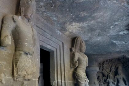 Entrance of the majestic elephanta caves, one of the best places to visit in Mumbai with family