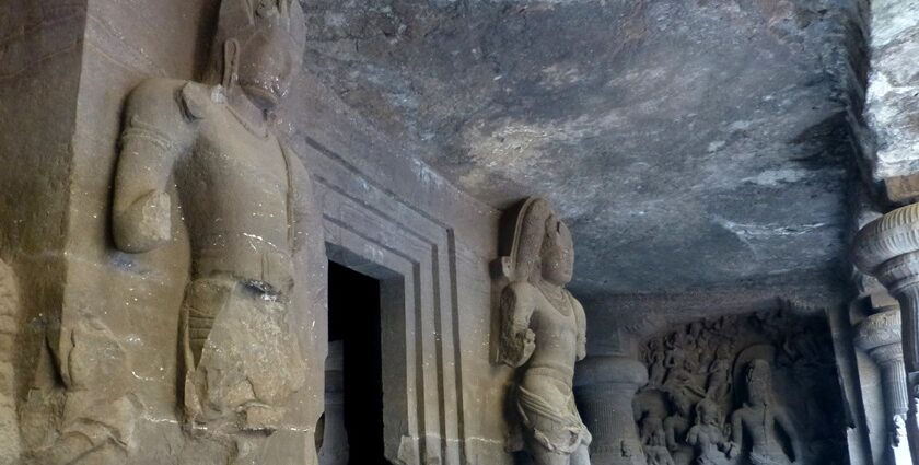 Entrance of the majestic elephanta caves, one of the best places to visit in Mumbai with family