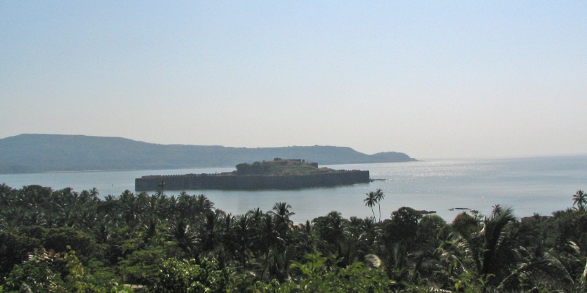 Top view of Murud Janjira Fort, a popular place near by for history lovers