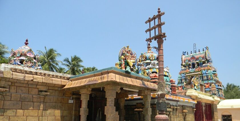 View of Engan Murugan Temple, showcasing its stunning architecture and surroundings.