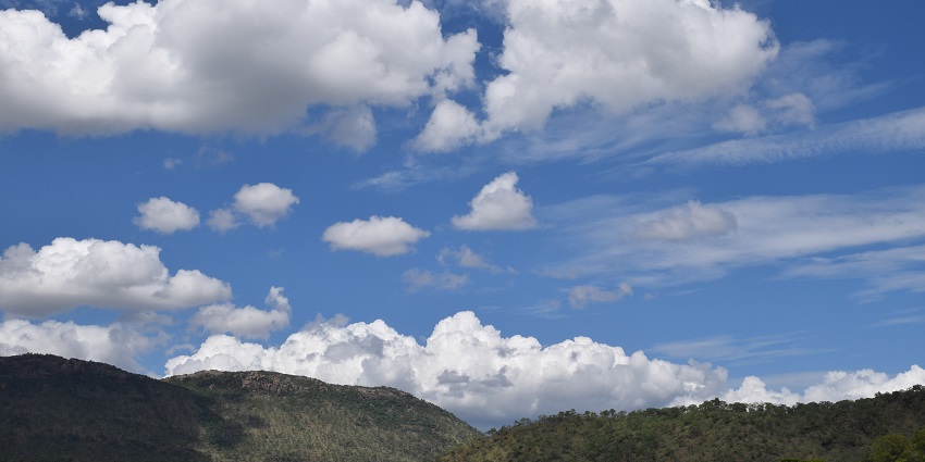 Clouds drifting peacefully Muthathi, a place to visit near Kanakapura.