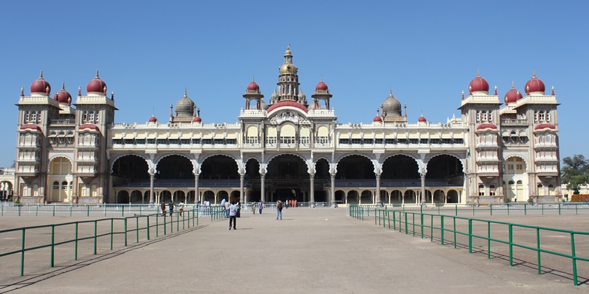 An image of stunning Mysore Palace, among the places to visit near Bangalore in summer