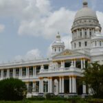 A glimpse of a majestic monument in shades of white elegantly nestled in Karnataka.