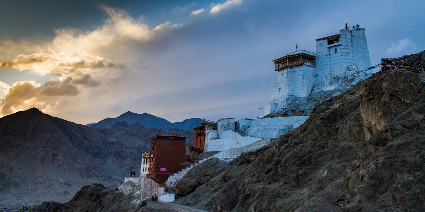 Namgyal Tsemo Gompa is known for its three-story-high statue of Maitreya Buddha.