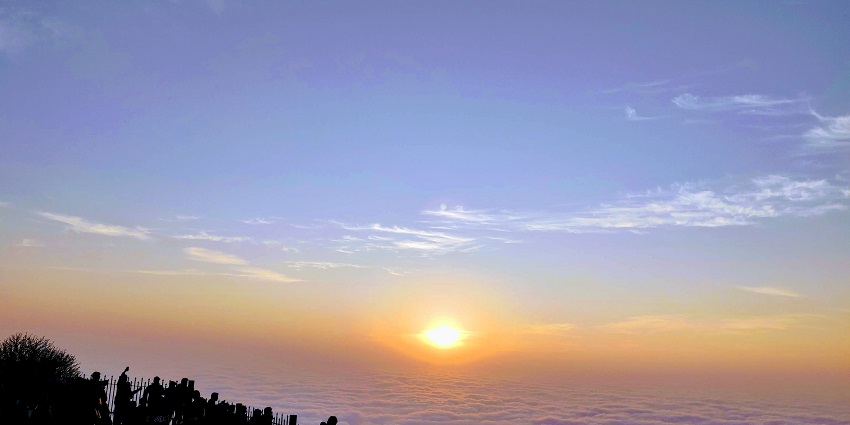 Image of Nandi Hills, a place to visit near Kolar, offers the best sunset