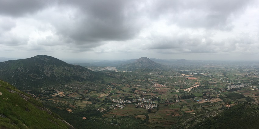 A picture of the scenic township establishment around the Nandi Hills, taken from a hilltop