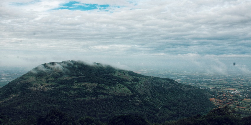 A vista of Nandi Hills, one of the best places to visit near Bangalore for weekend.