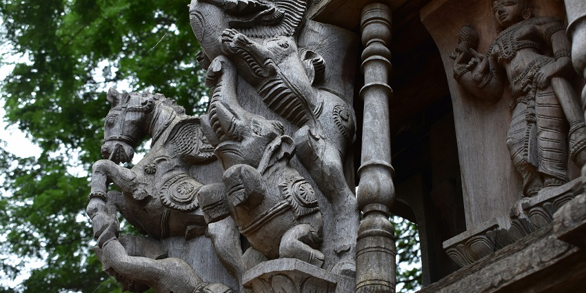 A closer look at the Bhoga Nandeeshwara Temple, a historical site nestled in Karnataka.