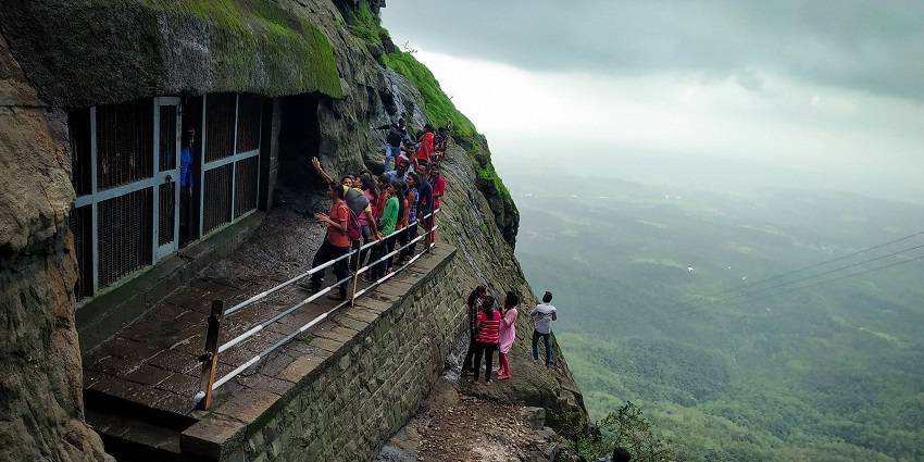 Stunning view of Naneghat Caves from the pass, the best place near Hasdar Fort.