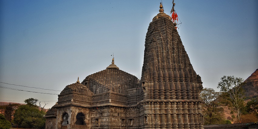 View of Trimbakeshwar temple in Nashik, a serene tourist place nearby