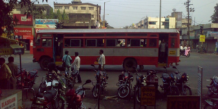 Old Nashik City bus stand, a vibrant popular place near Anjaneri Fort.