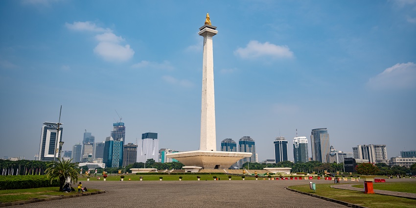 A glimpse of the iconic National Monument, one of the top places to visit in Jakarta.