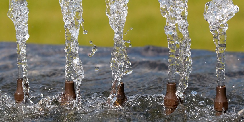 Water fountain at Gorakhpur near Blue Lagoon Water Park.