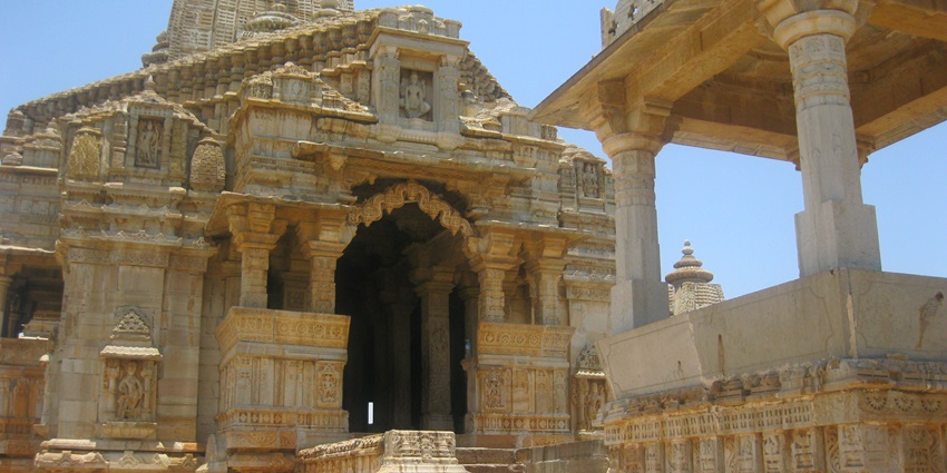 An image of a temple similar to Nav chandi devi dham. one of the places to visit in Khandwa