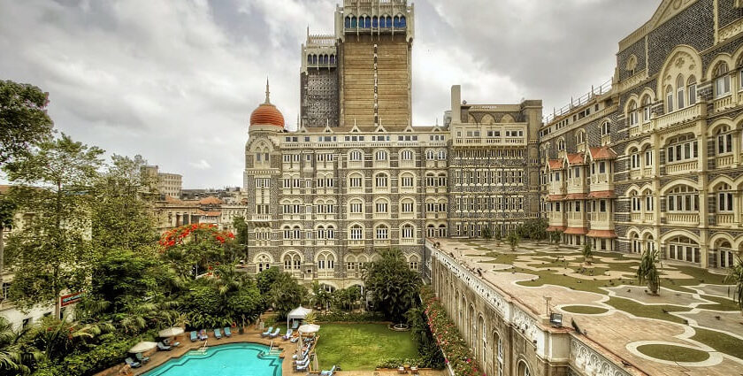 A view of the Taj Mahal Palace Hotel in Mumbai.