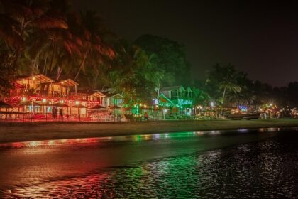 Image of Breathtaking lights add to the excitement of nightlife in South Goa