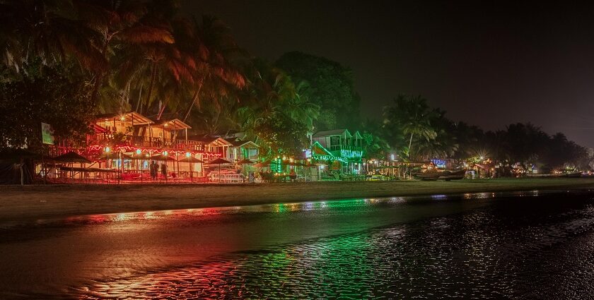 Image of Breathtaking lights add to the excitement of nightlife in South Goa