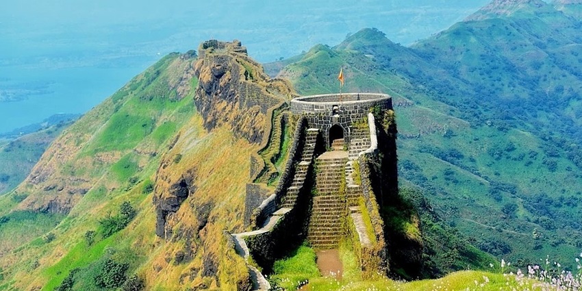 Ancient fort with stunning architecture and picturesque sunset views