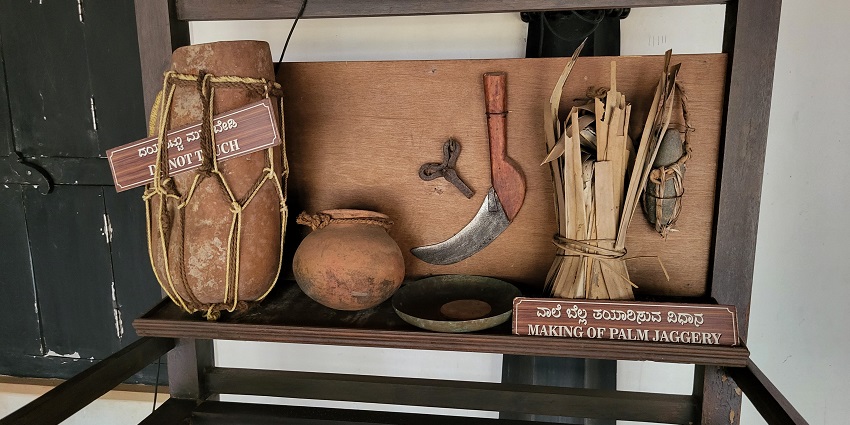 Heritage instruments at Nisargadhama near Virajpet for every traveller to visit.