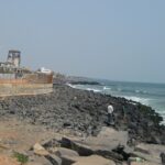 The Coromandel Coast along the Promenade, one of the offbeat places in Pondicherry.