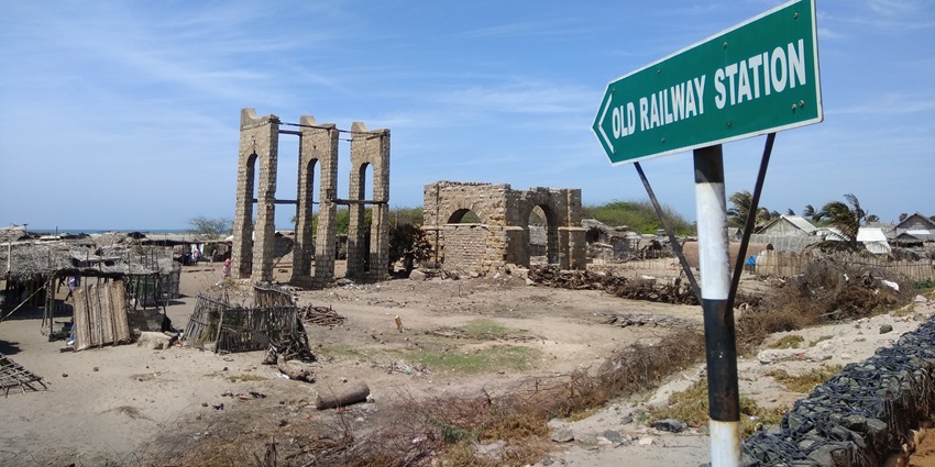 One of the India's heritage structure - Dhanushkodi's old railway station, which was damaged in 1964 cyclone
