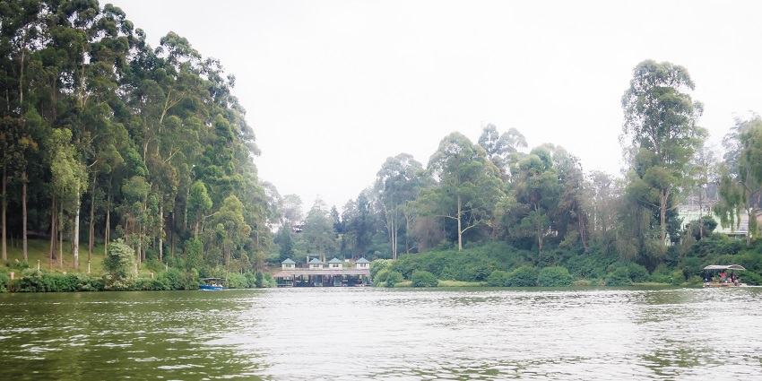 Ooty Lake Boat House in cool and fresh weather.