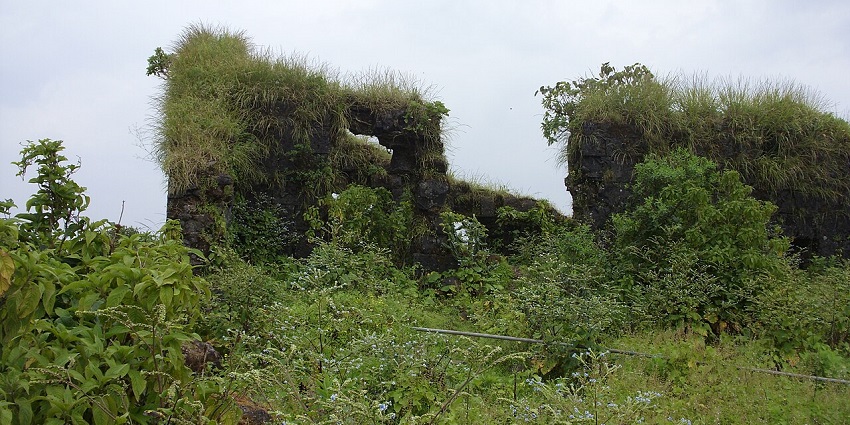 An image of the view of the lush greenery and ancient structures around.