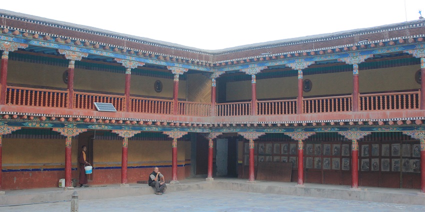 Snapshot of the Courtyard of the iconic Hemis Monastery Museum in the Himalayas
