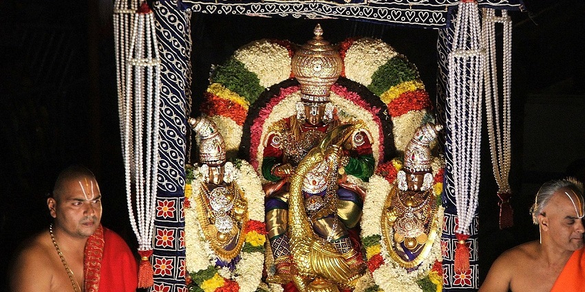 Padutirupathi Temple, the revered site with intricate carvings and festivals.