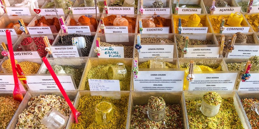 Beautiful snap of the market where spices are being sold in the open