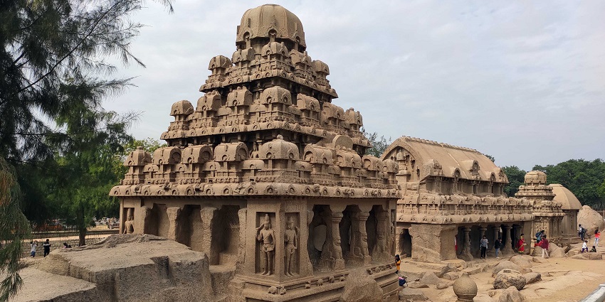 Unique monolithic rock-cut temples resembling chariots, showcasing exquisite architecture.