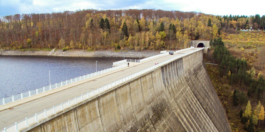 A serene view of the Dam of Panchapalli near the beautiful landscape of the majestic waterfall