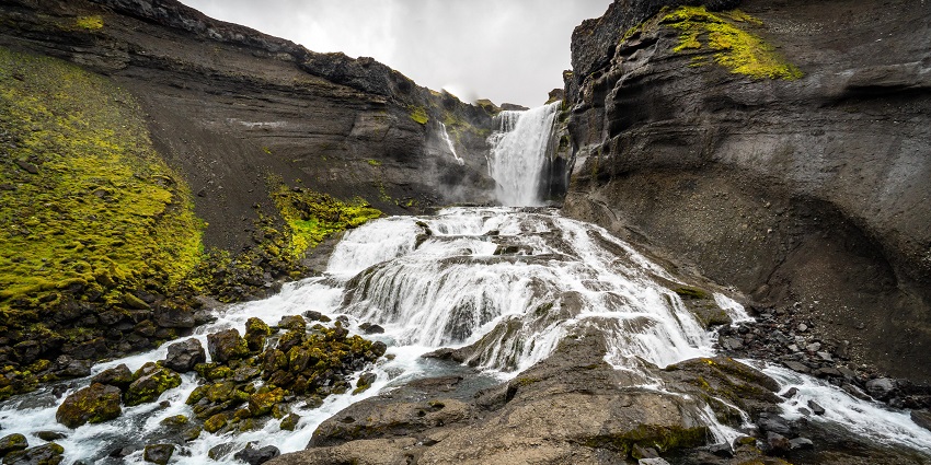 A picturesque waterfall tumbles down steep rocks, one of the best waterfalls in Amaravathi.