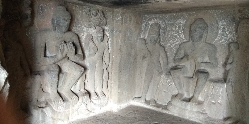 An image of Pandav caves, which are haunted by the spirits of Pandavas in Mahabharata