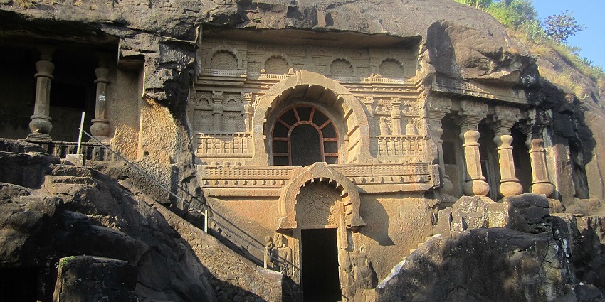 Gorgeous sculptures may be found at the ancient Pandav Leni Caves carved out of rock