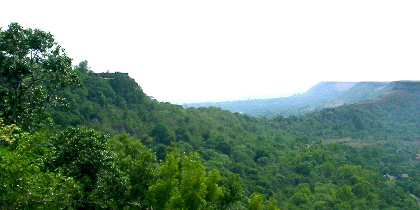 Ambarkhana building in Panhala, Maharashtra, showcasing its historical architecture.