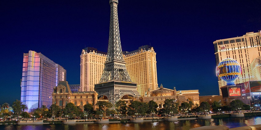 Gambling at Paris by Las Vegas in USA. It is an replica of Paris in Newada.