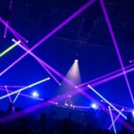 A glimpse of people dancing to the acoustical beats inside a club in West Bengal.