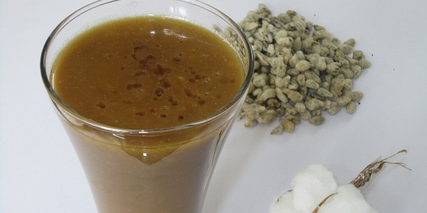 Creamy Paruthi Paal drink made from rice and coconut milk