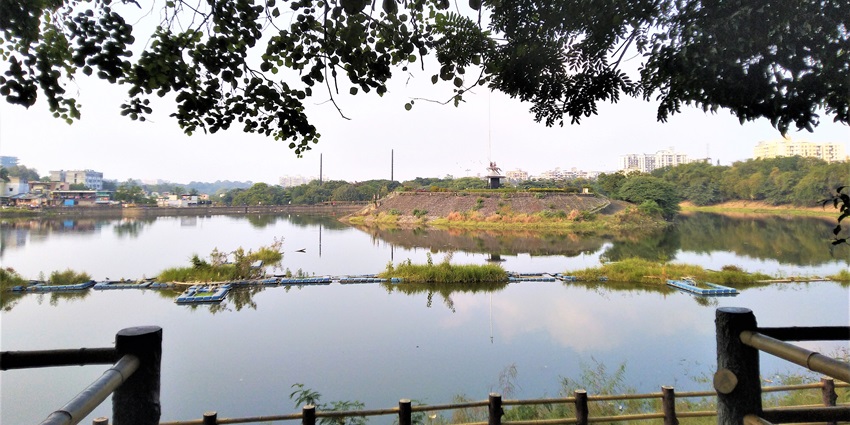 Picturesque view of the Pashan Lake, ideal spot for birdwatching and nature conversations