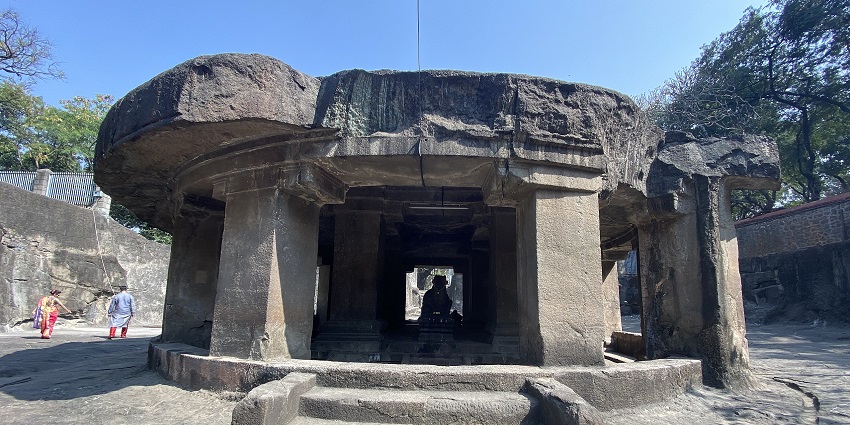 Image of The Pataleshwar Caves, also referred to as the Panchaleshvara temple or Bhamburde Pandav cave temple