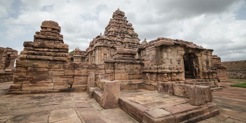 Picturesque view of Pattadakal is an ancient place to visit near Badami